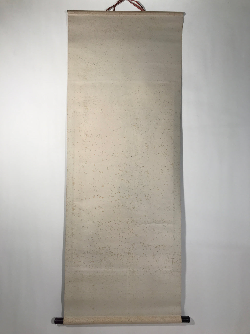 Japanese Hanging Scroll Kakejiku Vtg Bamboo Stem Leaves Mountain Black Ink KJ91