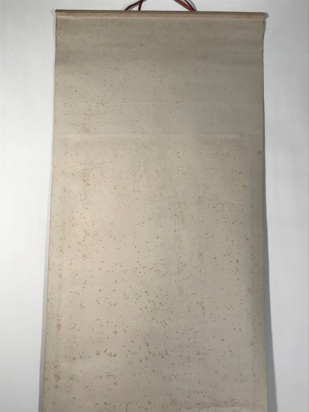 Japanese Hanging Scroll Kakejiku Vtg Bamboo Stem Leaves Mountain Black Ink KJ91
