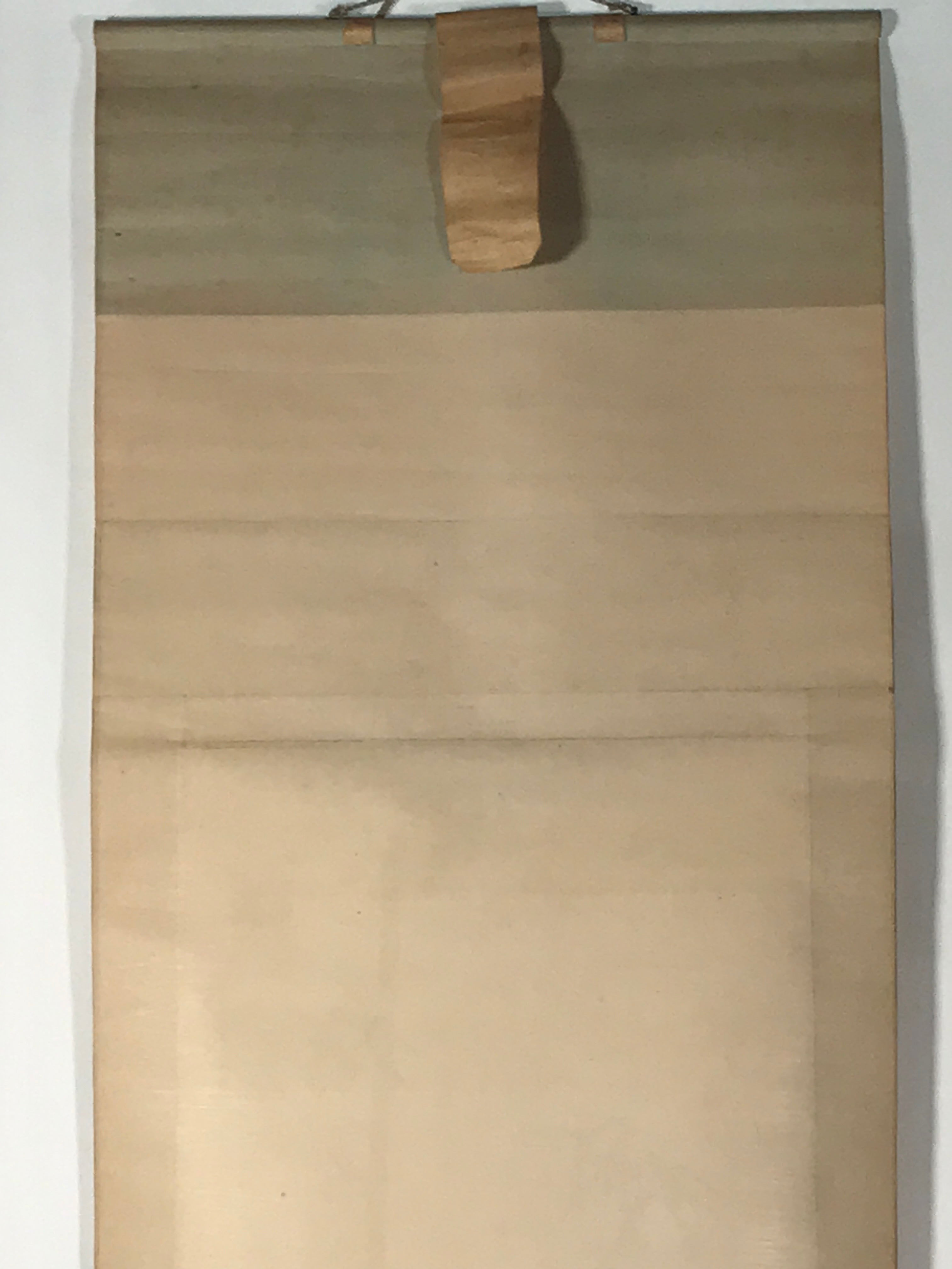 Japanese Hanging Scroll Kakejiku Vtg Birds Bamboo Leaves Kacho Ink Color KJ102