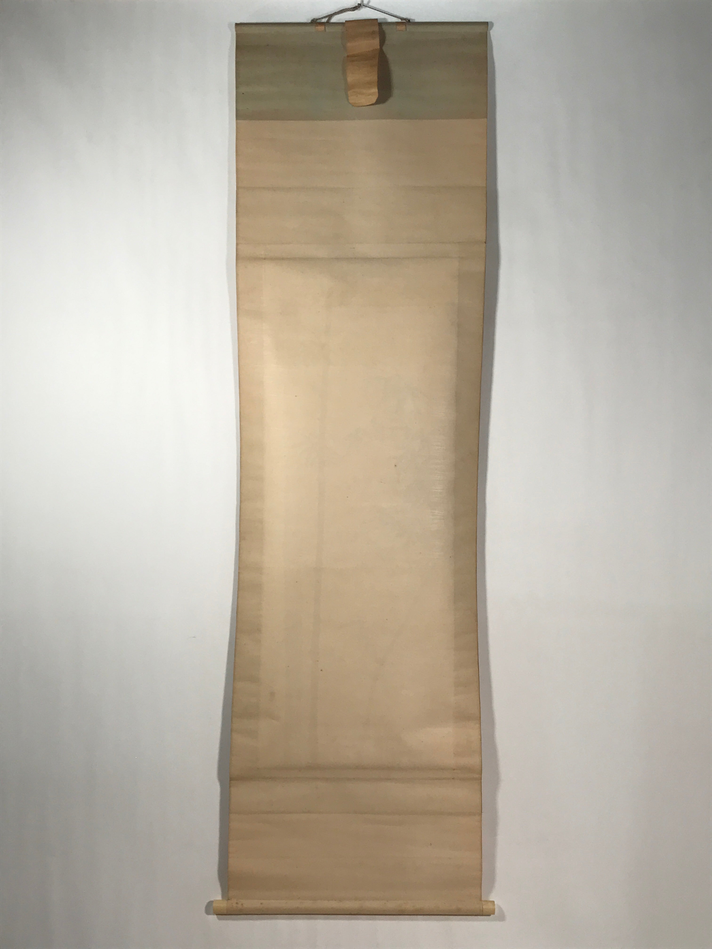 Japanese Hanging Scroll Kakejiku Vtg Birds Bamboo Leaves Kacho Ink Color KJ102