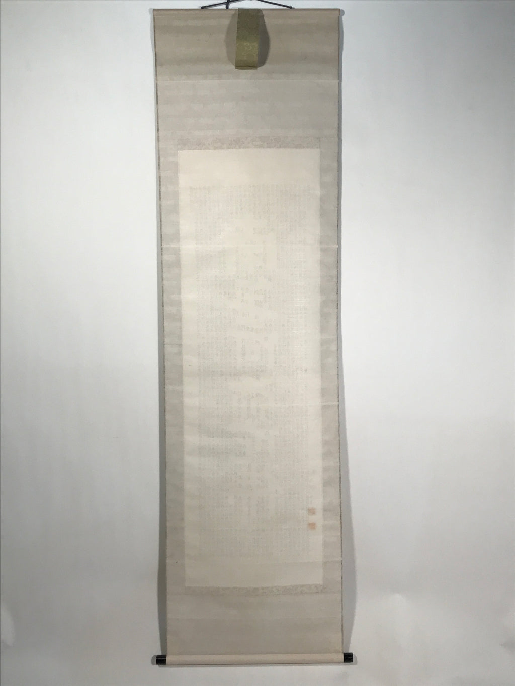 Japanese Hanging Scroll Kakejiku Vtg Buddhist Calligraphy Amitabha Sutra KJ177