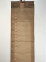 Japanese Hanging Scroll Kakejiku Vtg Calligraphy Chicken Black Ink Green KJ172