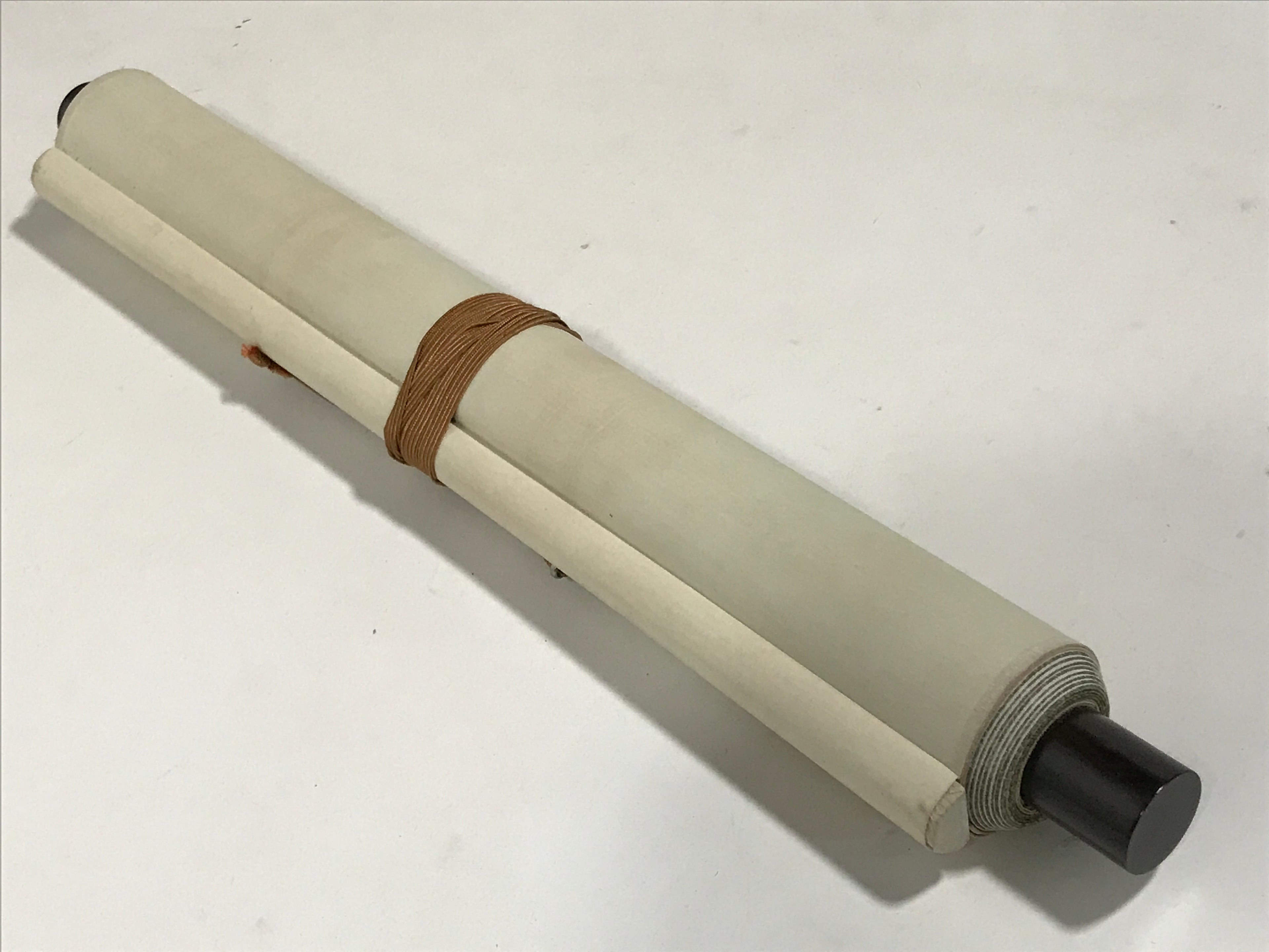 Japanese Hanging Scroll Kakejiku Vtg Calligraphy Kanshi Poem Du Fu Black KJ174