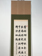 Japanese Hanging Scroll Kakejiku Vtg Calligraphy Kanshi Poem Du Fu Black KJ174