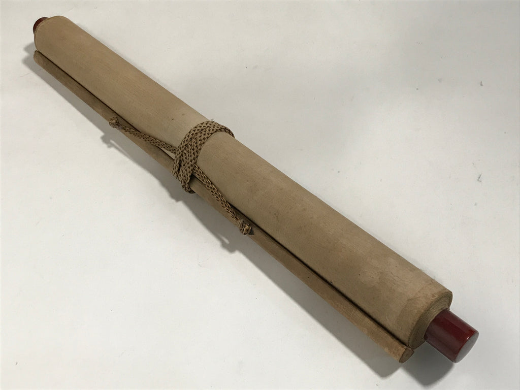 Japanese Hanging Scroll Kakejiku Vtg Calligraphy Poem Black Monochrome KJ180