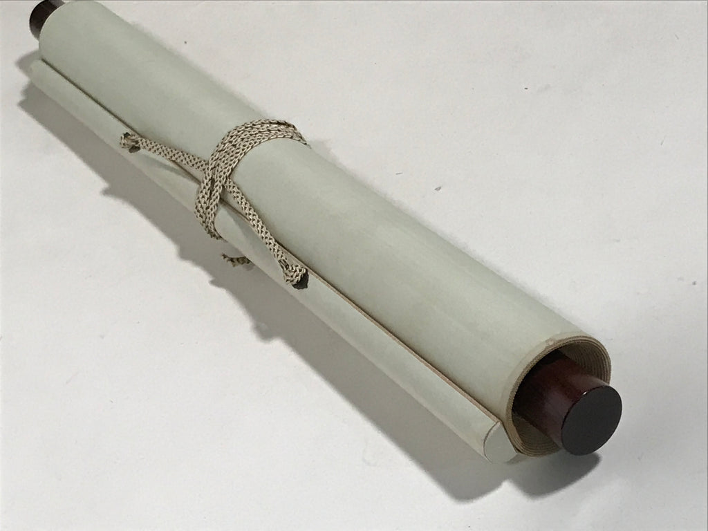 Japanese Hanging Scroll Kakejiku Vtg Calligraphy Tanka Poem Bokusui Black KJ178