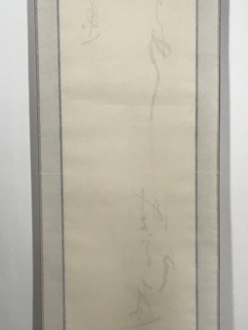 Japanese Hanging Scroll Kakejiku Vtg Calligraphy Waka Poem Black Ink KJ176