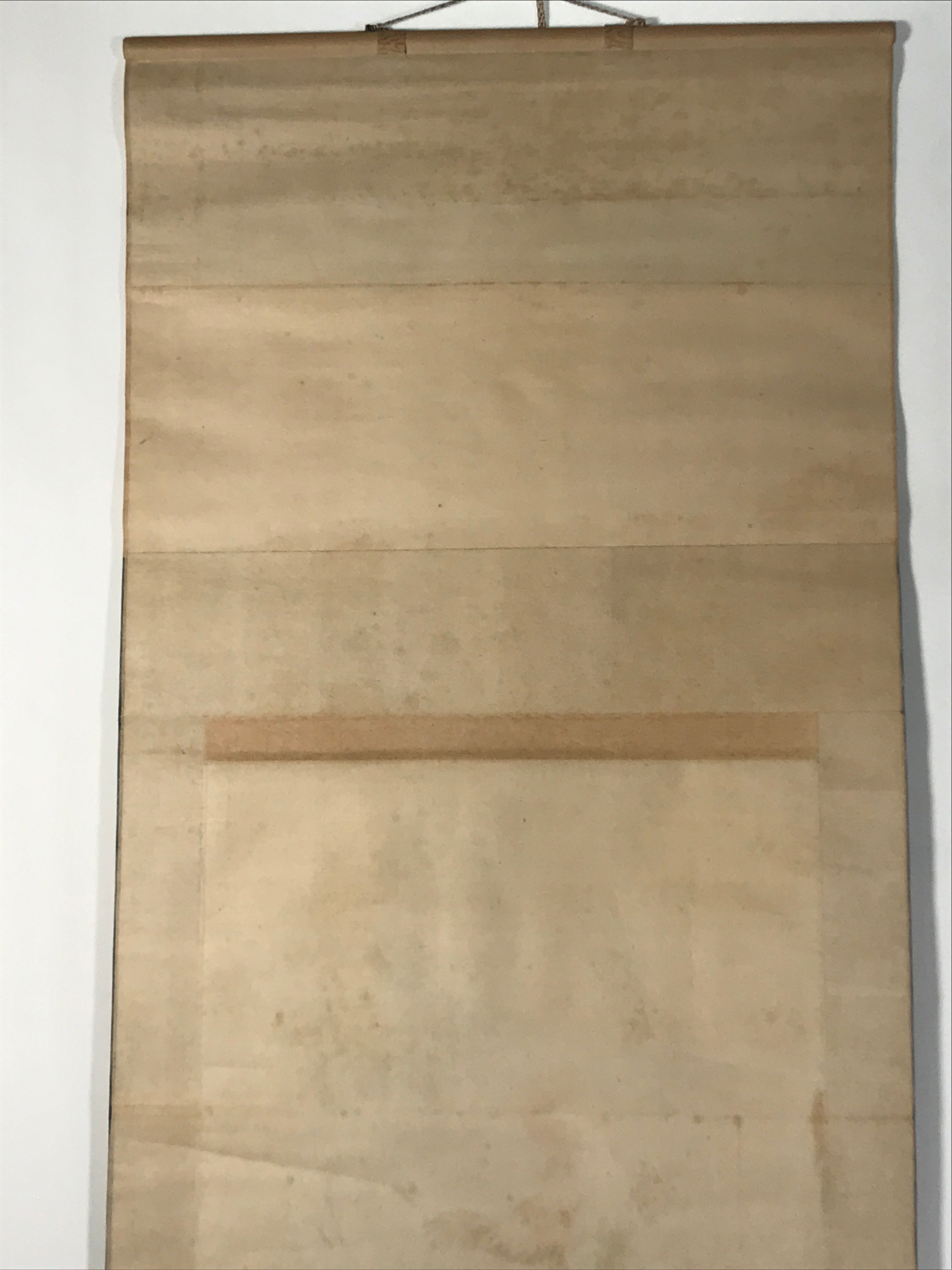 Japanese Hanging Scroll Kakejiku Vtg Chicken Family Chrysanthemum Color KJ93
