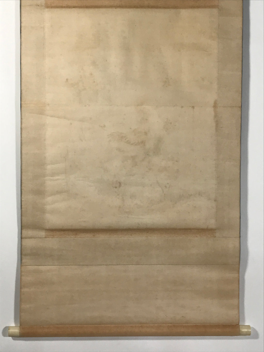Japanese Hanging Scroll Kakejiku Vtg Chicken Family Chrysanthemum Color KJ93