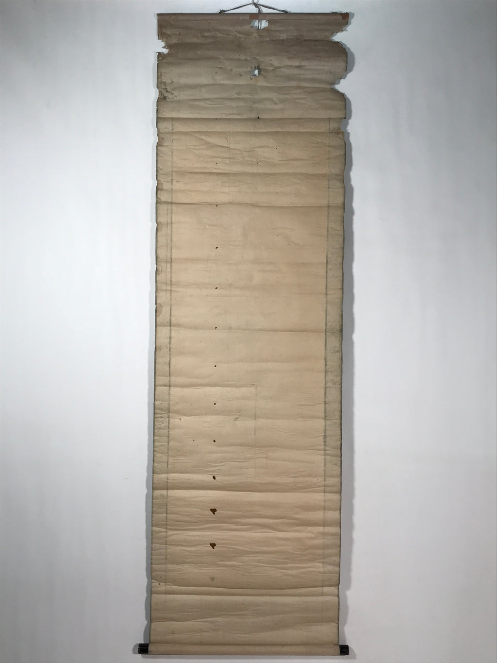 Japanese Hanging Scroll Kakejiku Vtg Crane Tsuru Standing Rock Birds Color KJ113