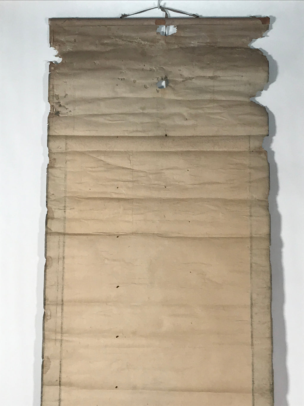 Japanese Hanging Scroll Kakejiku Vtg Crane Tsuru Standing Rock Birds Color KJ113
