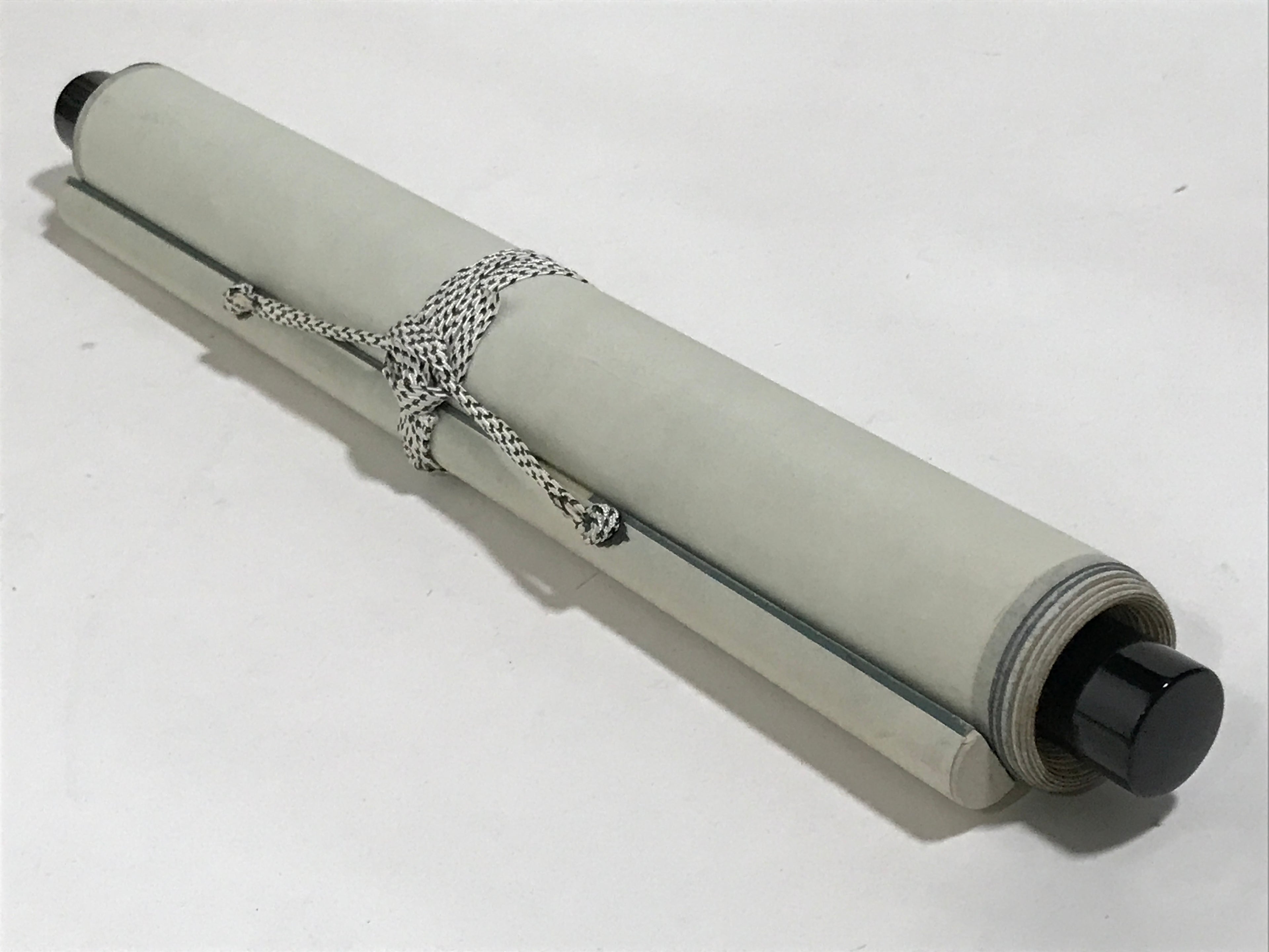 Japanese Hanging Scroll Kakejiku Vtg Daruma Buddhist Monk Abstract Black KJ85