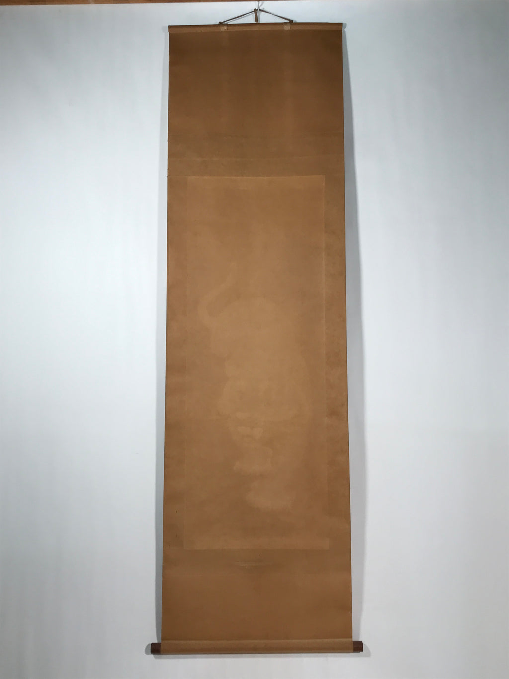 Japanese Hanging Scroll Kakejiku Vtg Fierce Tiger Bamboo Moon Ink Color KJ103
