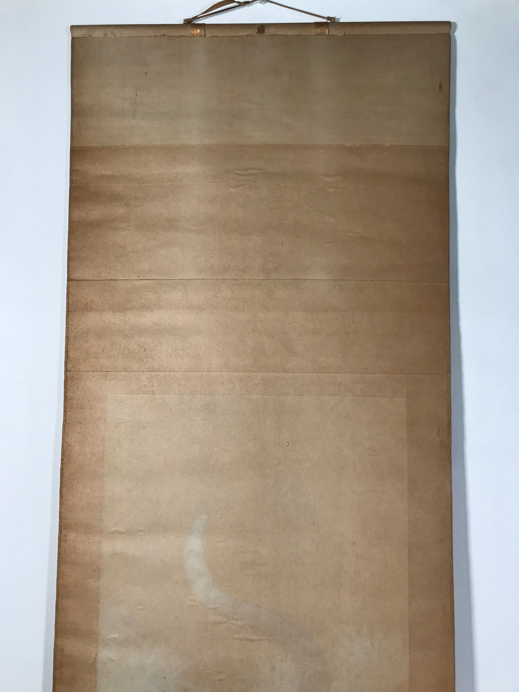 Japanese Hanging Scroll Kakejiku Vtg Fierce Tiger Orange Black Mountain Ink KJ90