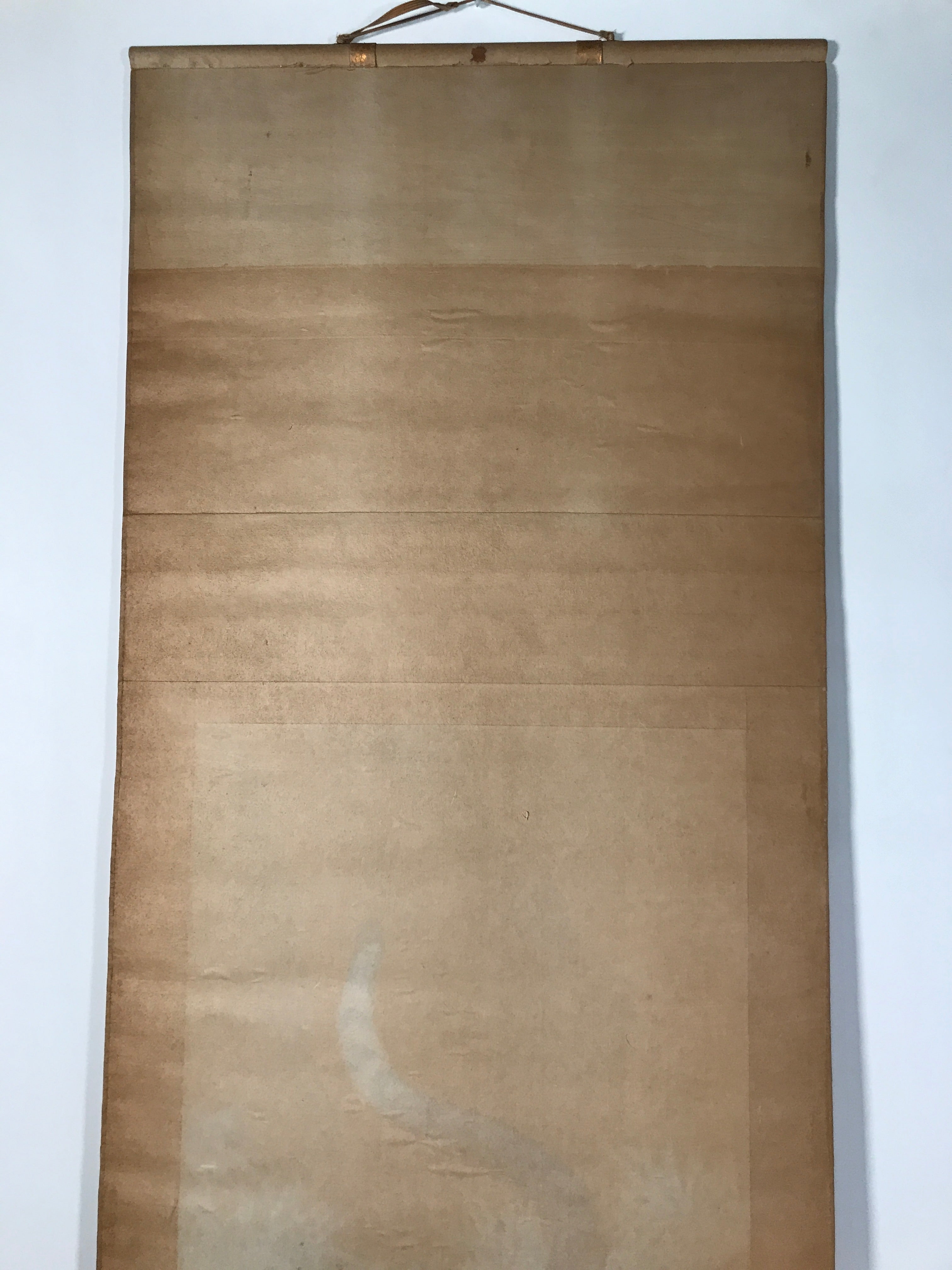 Japanese Hanging Scroll Kakejiku Vtg Fierce Tiger Orange Black Mountain Ink KJ90