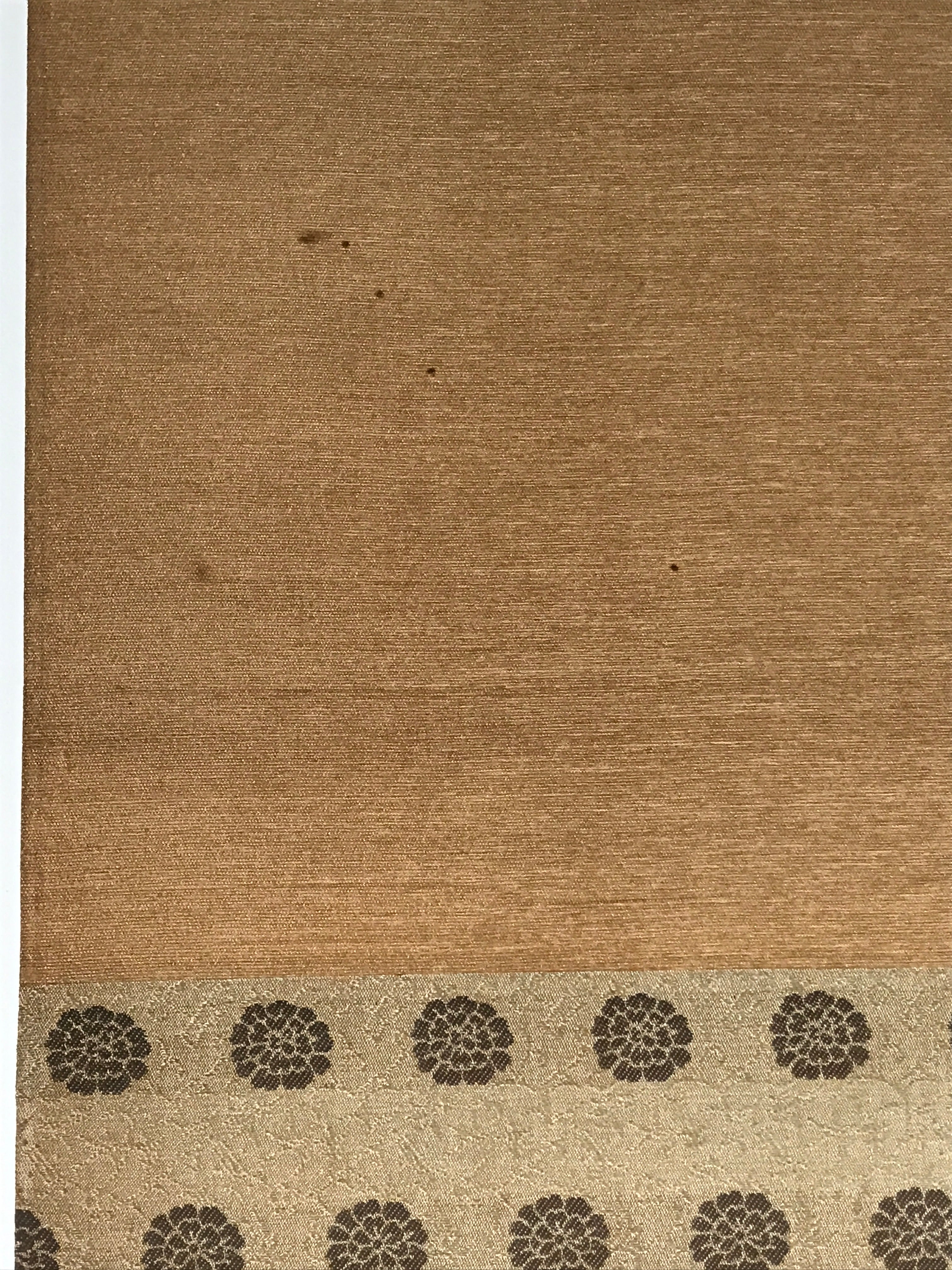 Japanese Hanging Scroll Kakejiku Vtg Hawthorn Flowers Sparrow Bird Color KJ79
