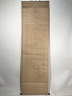 Japanese Hanging Scroll Kakejiku Vtg Man Sitting Mountains Landscape Black KJ193