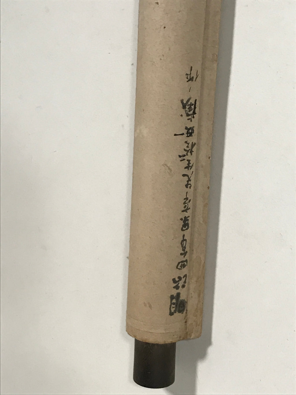 Japanese Hanging Scroll Kakejiku Vtg Man Sitting Mountains Landscape Black KJ193