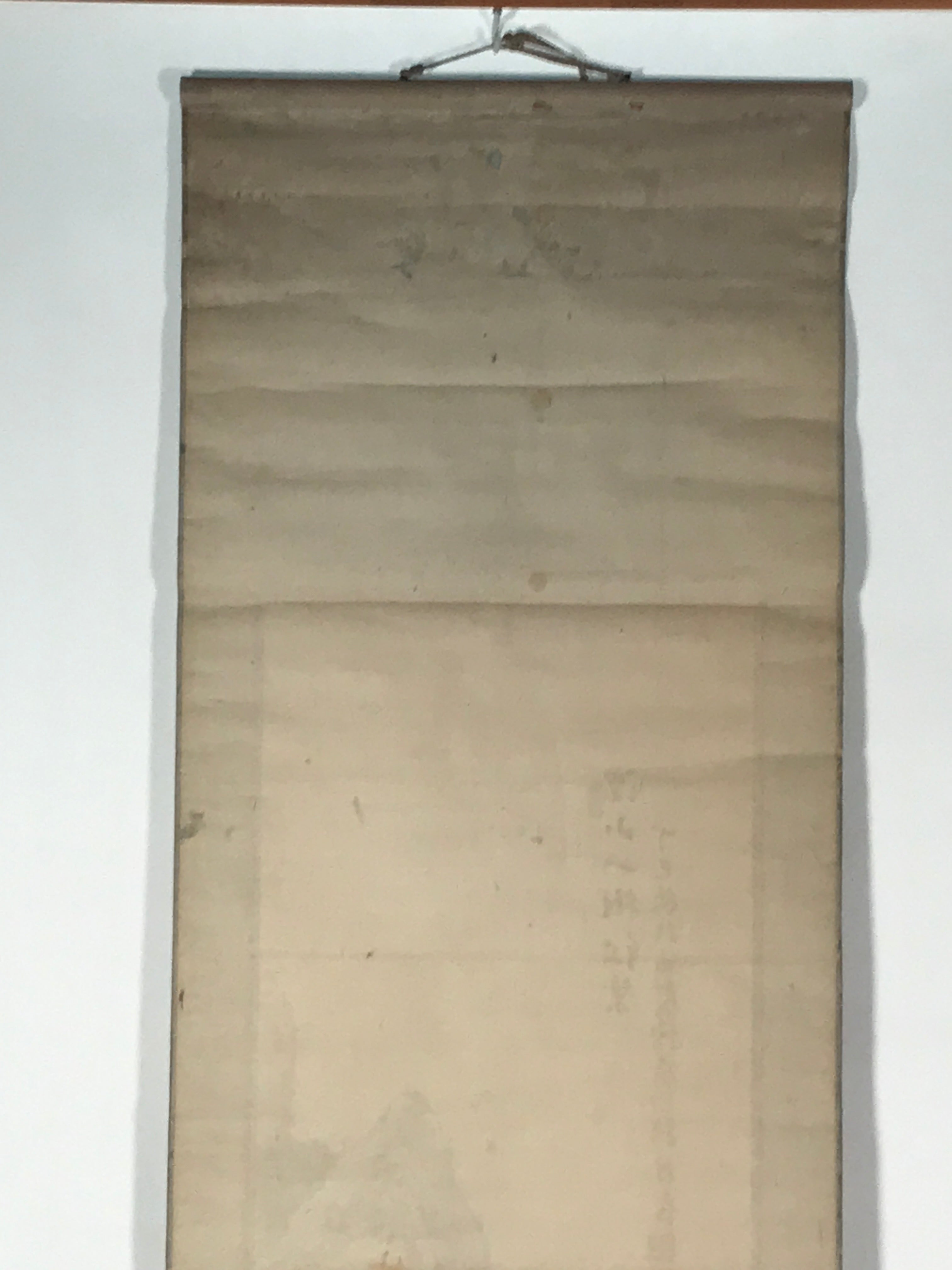 Japanese Hanging Scroll Kakejiku Vtg Mountain Momiji Landscape Color Red KJ84