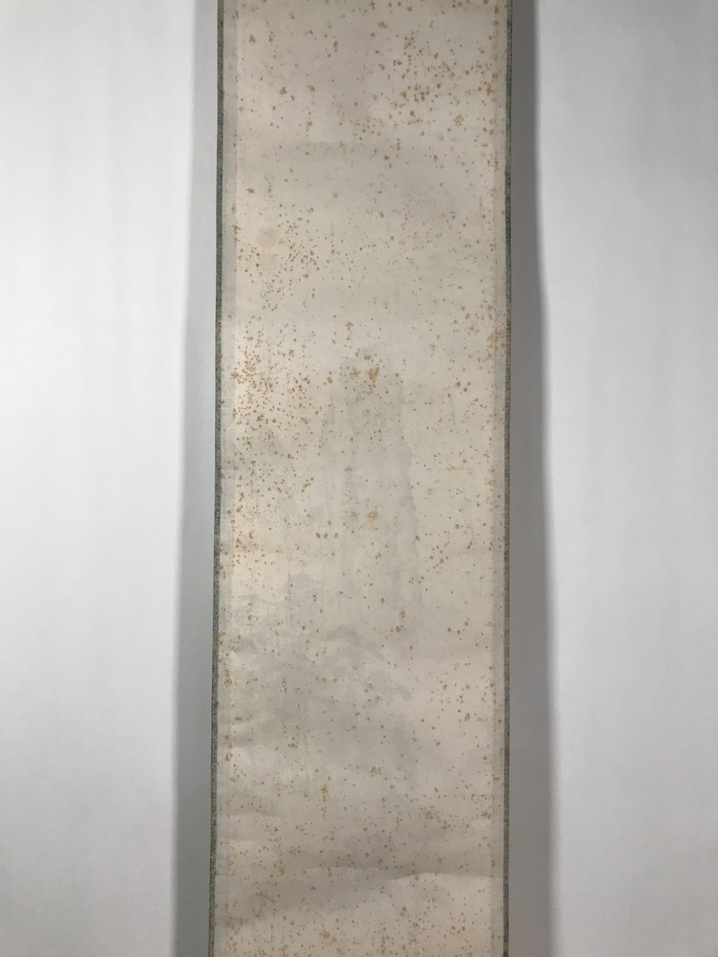 Japanese Hanging Scroll Kakejiku Vtg Mountain Tree Houses Cranes Color KJ128