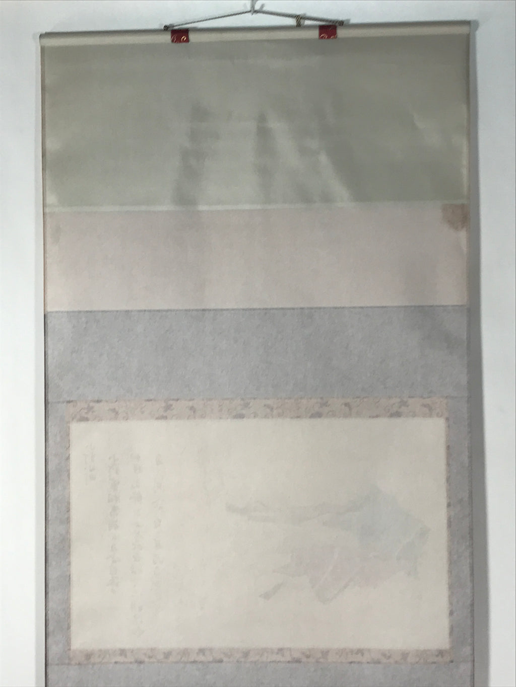 Japanese Hanging Scroll Kakejiku Vtg Ono No Komachi Kimono Poem Color Ink KJ100