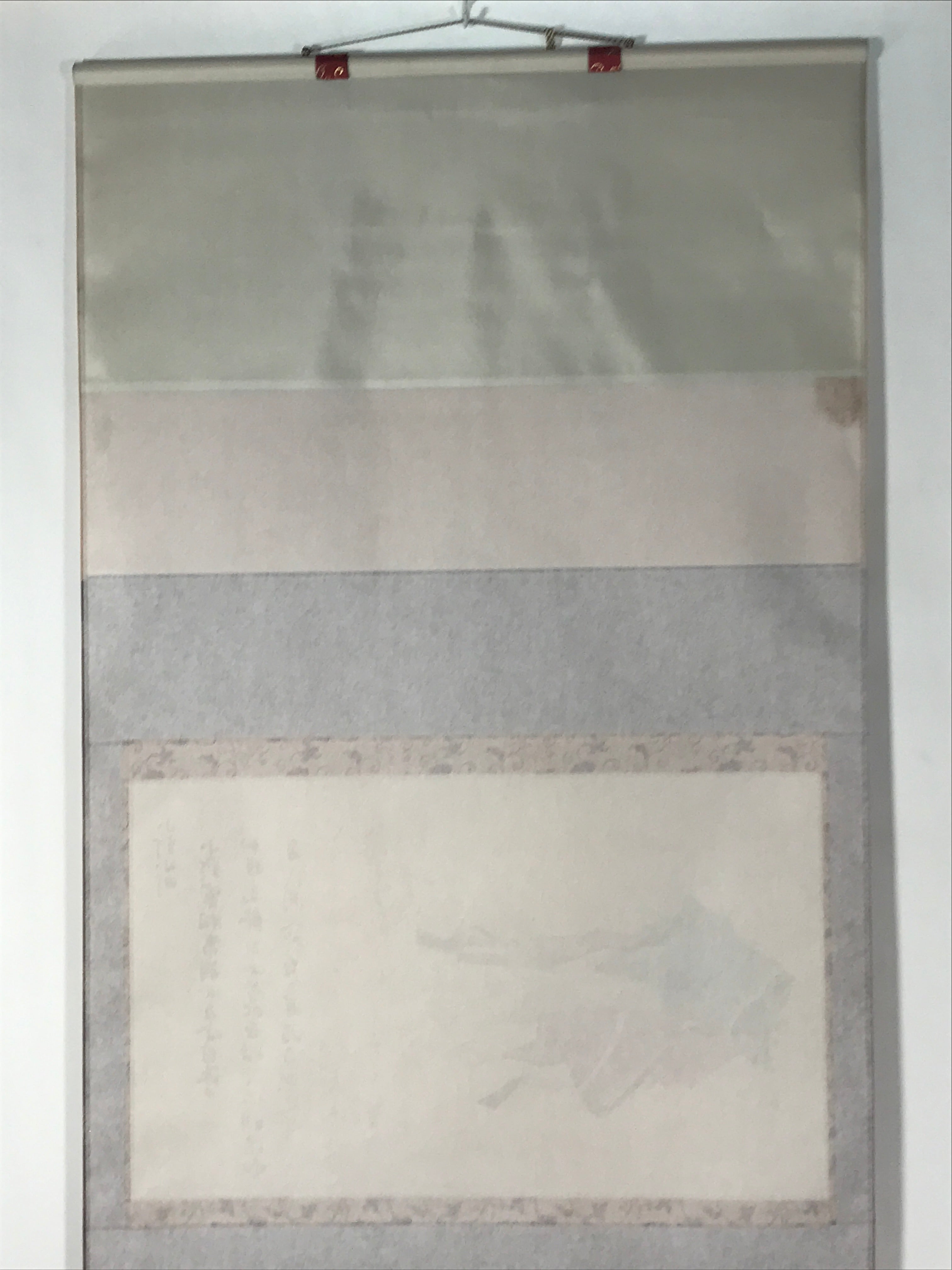 Japanese Hanging Scroll Kakejiku Vtg Ono No Komachi Kimono Poem Color Ink KJ100