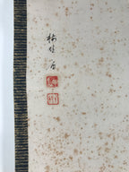 Japanese Hanging Scroll Kakejiku Vtg Pine Tree Flying Cranes Bird Color KJ129