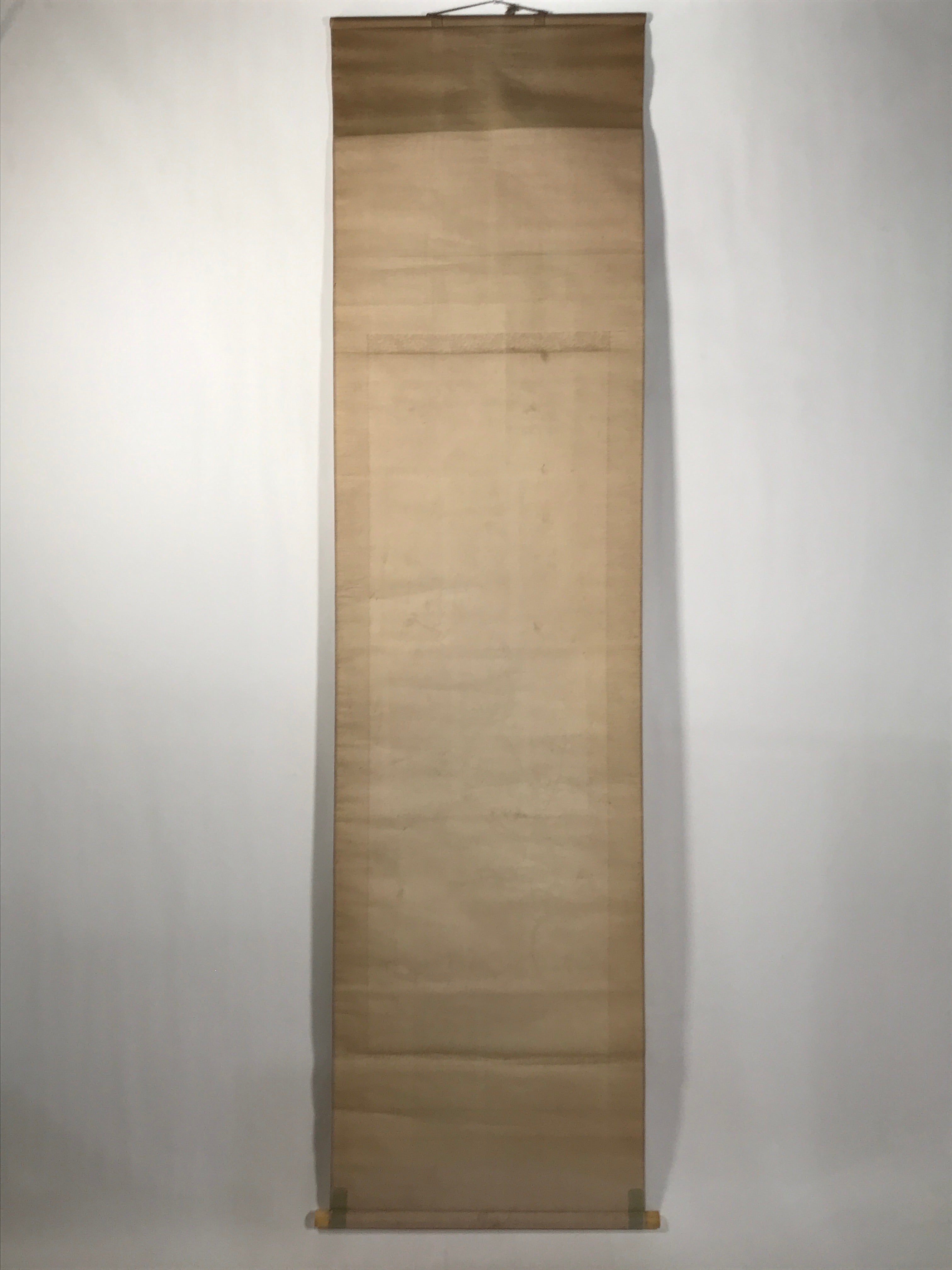 Japanese Hanging Scroll Kakejiku Vtg Plum Blossom Sparrow Bird Color Ink KJ97