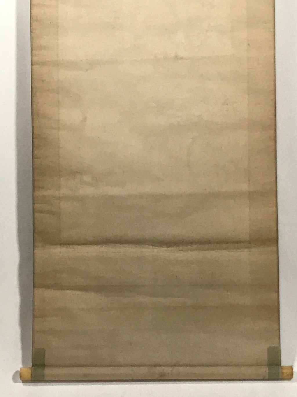 Japanese Hanging Scroll Kakejiku Vtg Plum Blossom Sparrow Bird Color Ink KJ97