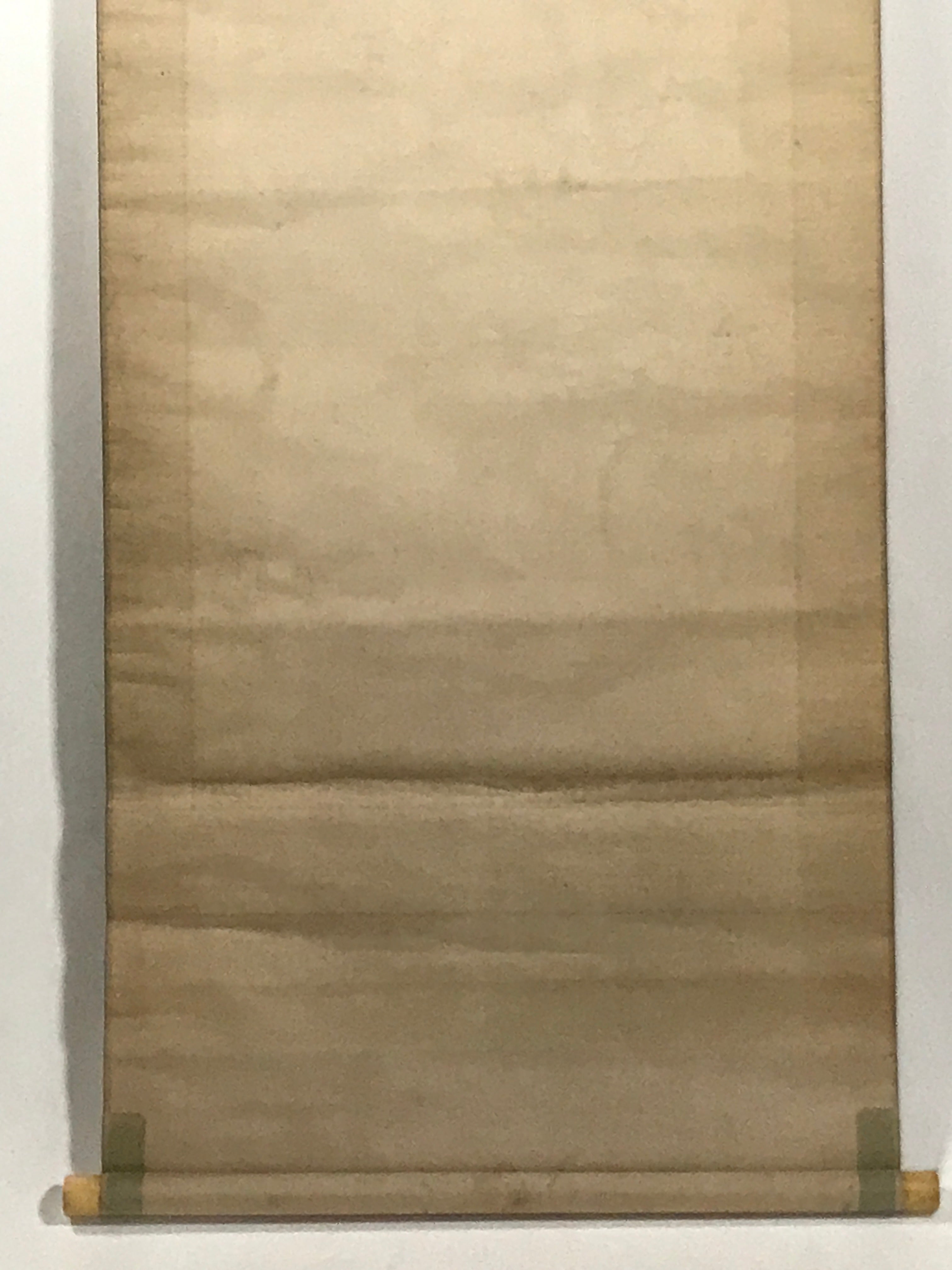 Japanese Hanging Scroll Kakejiku Vtg Plum Blossom Sparrow Bird Color Ink KJ97