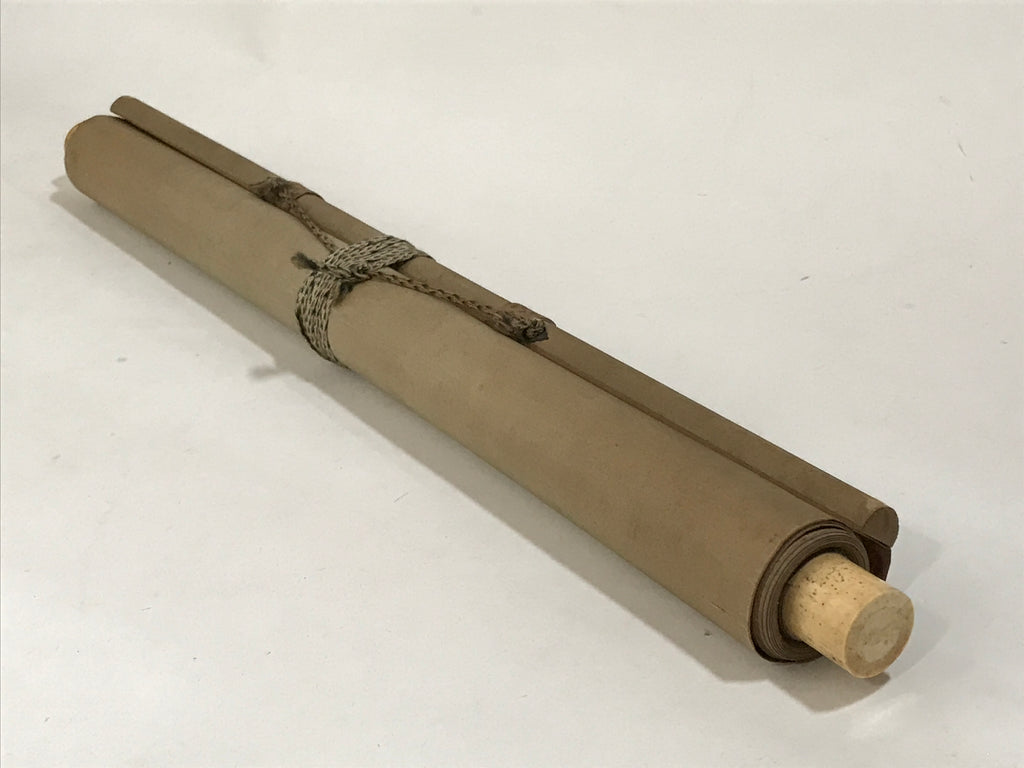Japanese Hanging Scroll Kakejiku Vtg Plum Blossom Sparrow Bird Color Ink KJ97