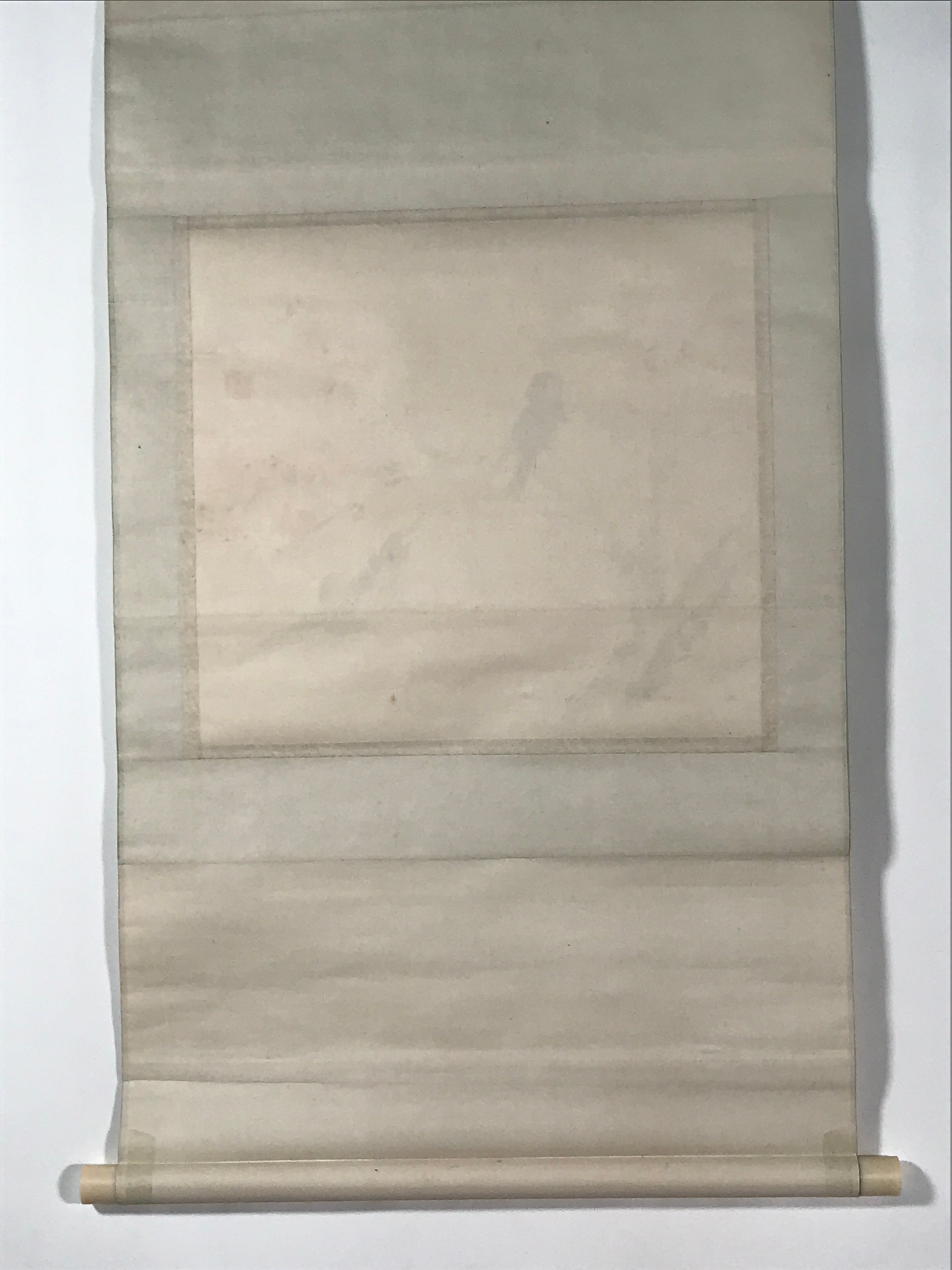 Japanese Hanging Scroll Kakejiku Vtg Plum Flower Bird Swallow Spring Color KJ122