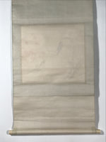 Japanese Hanging Scroll Kakejiku Vtg Plum Flower Bird Swallow Spring Color KJ122