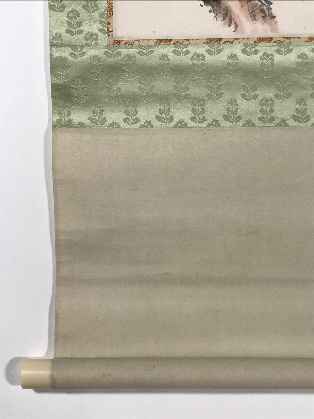 Japanese Hanging Scroll Kakejiku Vtg Plum Flower Bird Swallow Spring Color KJ122