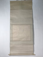 Japanese Hanging Scroll Kakejiku Vtg Plum Flower Bird Swallow Spring Color KJ122