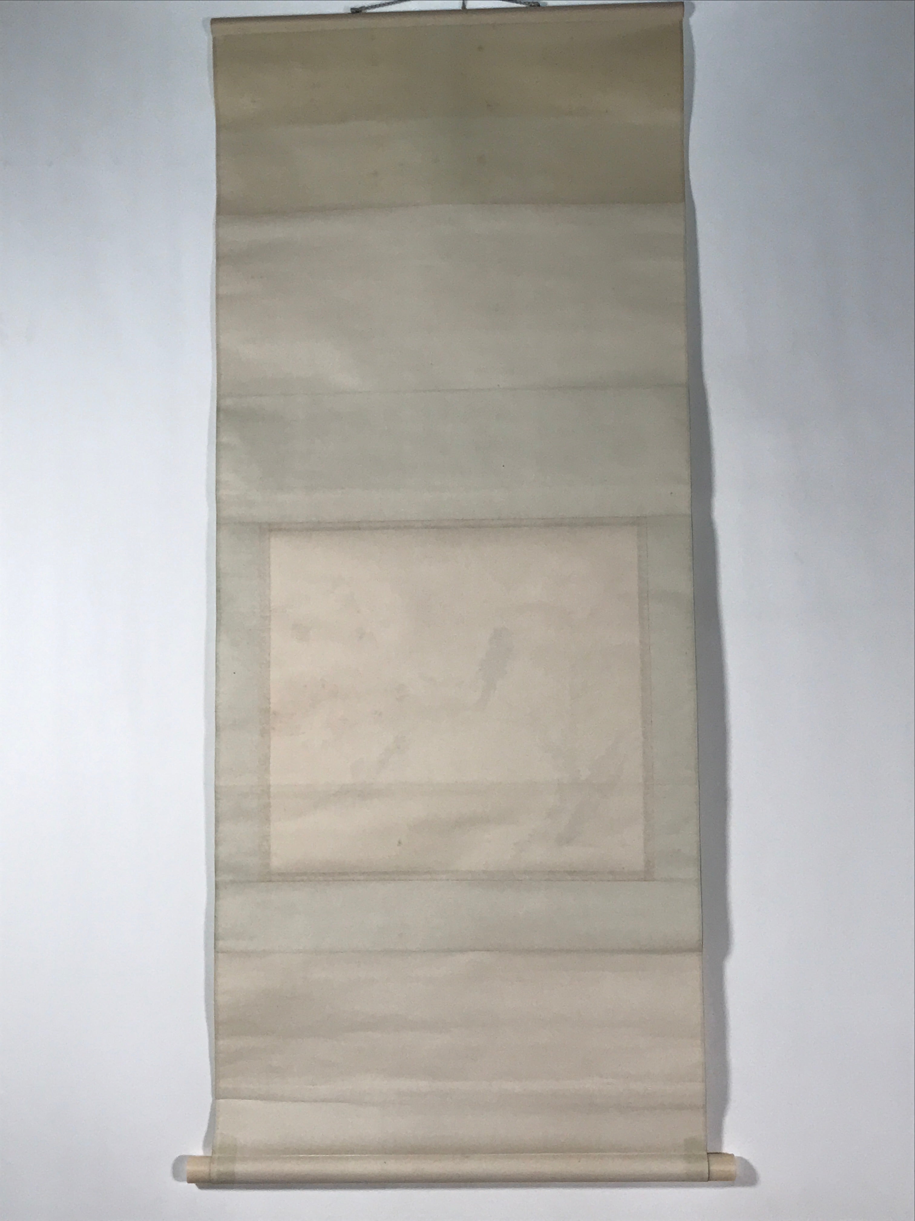 Japanese Hanging Scroll Kakejiku Vtg Plum Flower Bird Swallow Spring Color KJ122