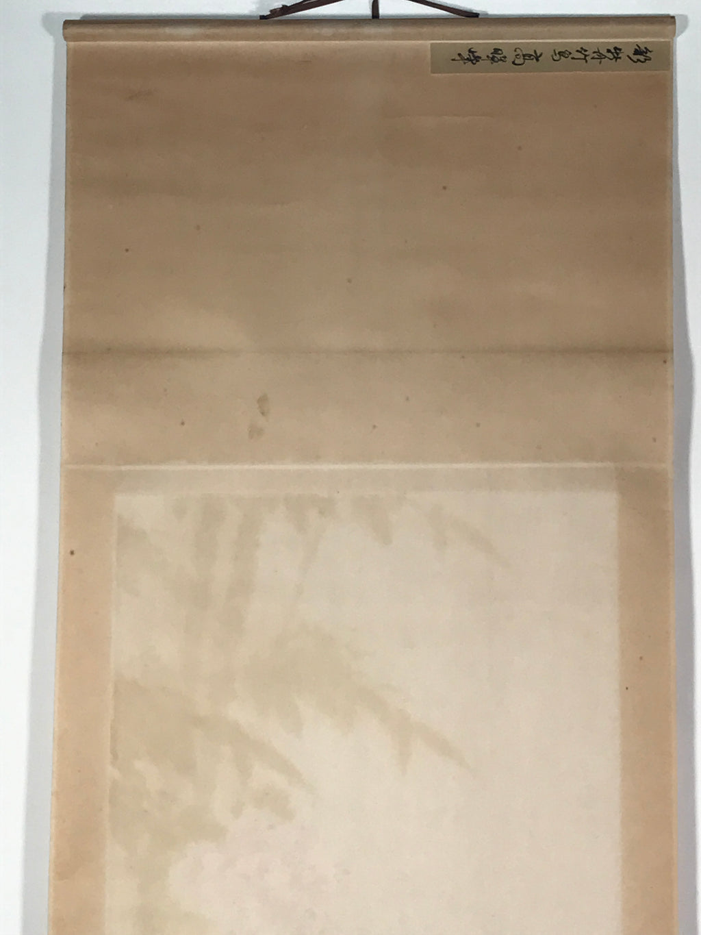 Japanese Hanging Scroll Kakejiku Vtg Plum Peony Flowers Bird Kacho Color KJ78