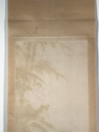 Japanese Hanging Scroll Kakejiku Vtg Plum Peony Flowers Bird Kacho Color KJ78