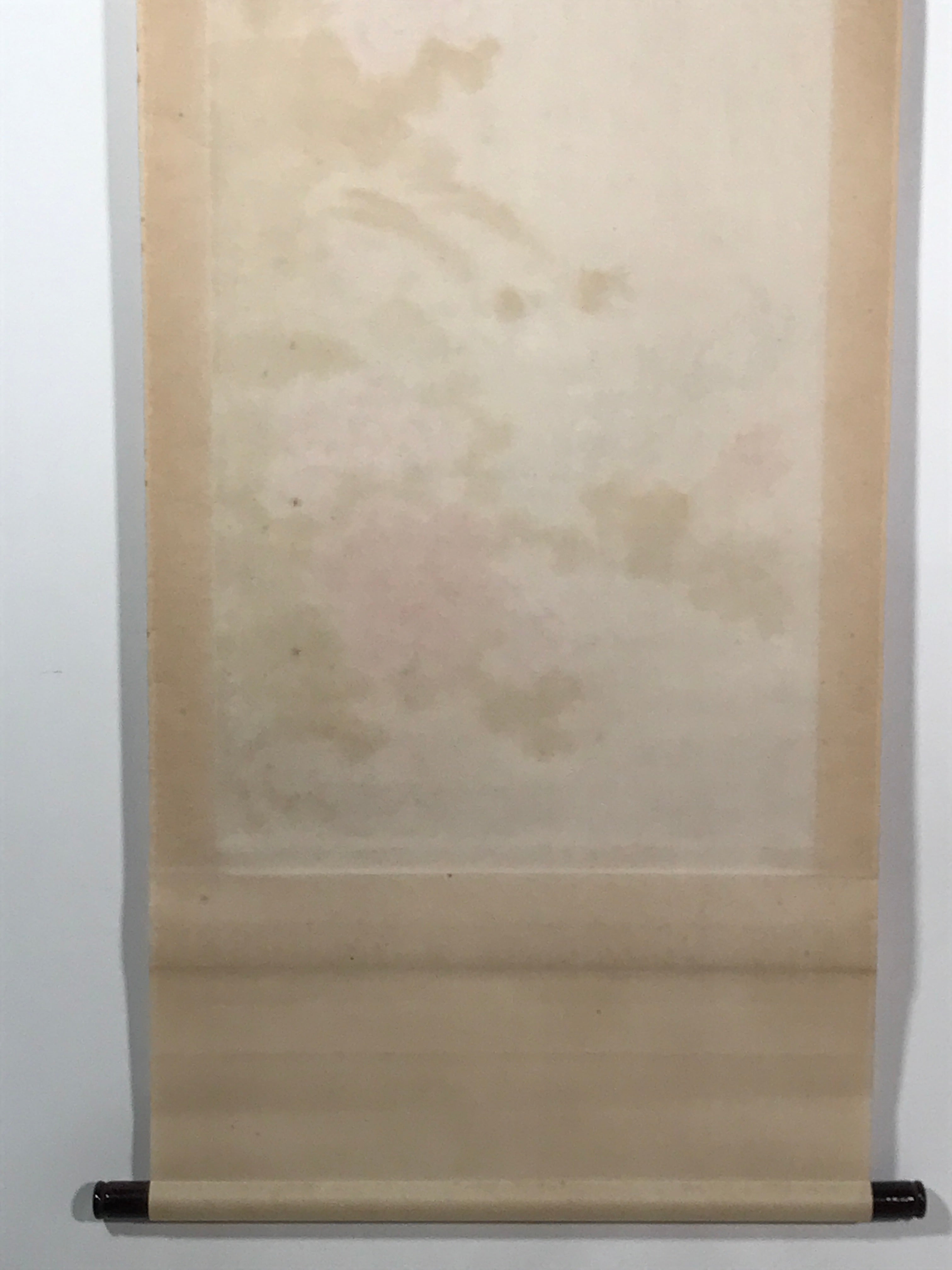 Japanese Hanging Scroll Kakejiku Vtg Plum Peony Flowers Bird Kacho Color KJ78