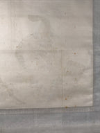 Japanese Hanging Scroll Kakejiku Vtg Samurai Sitting Kimono Sword Color KJ126