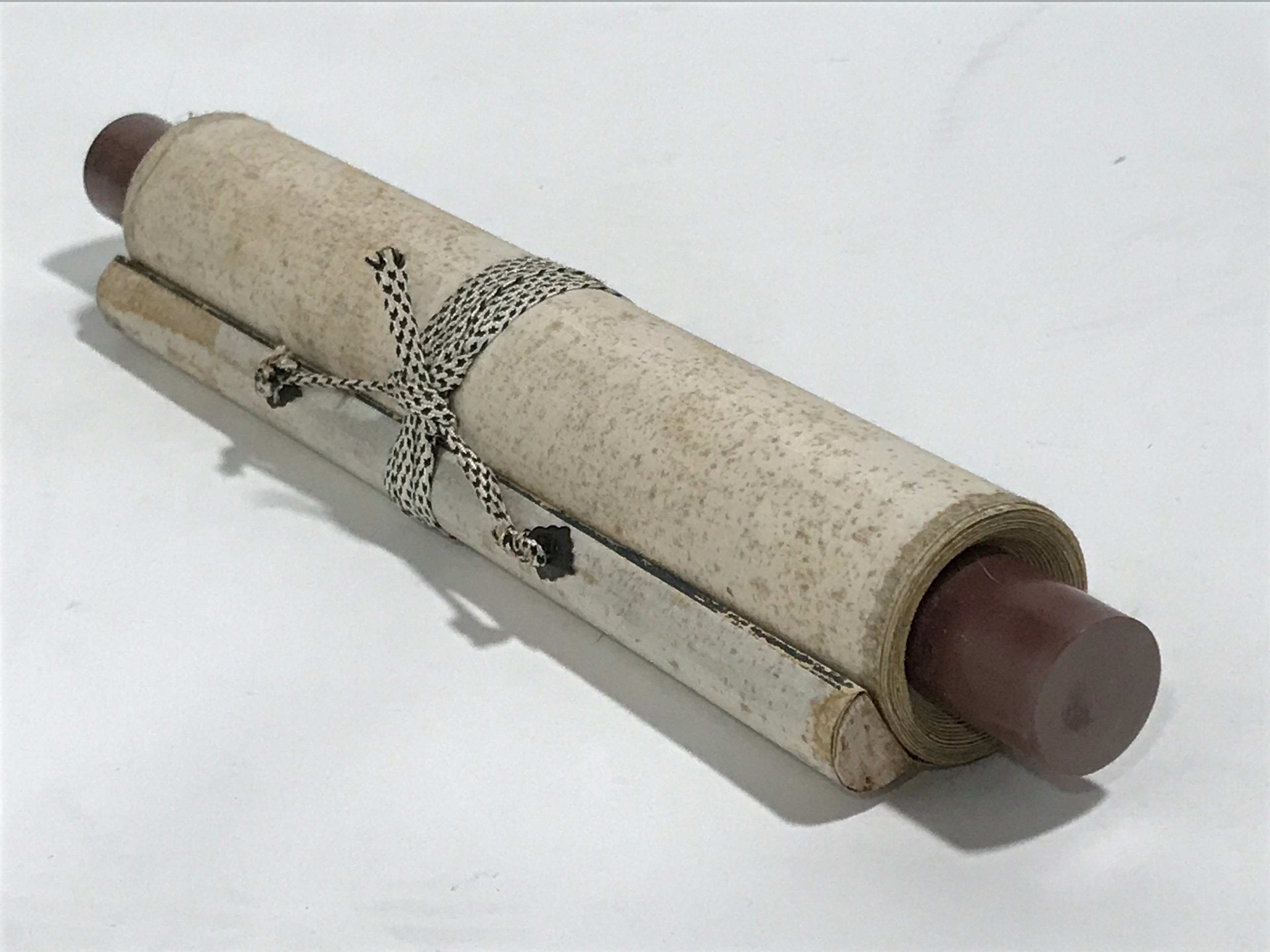 Japanese Hanging Scroll Kakejiku Vtg Su Wu Old Man Portrait Goat Color KJ127
