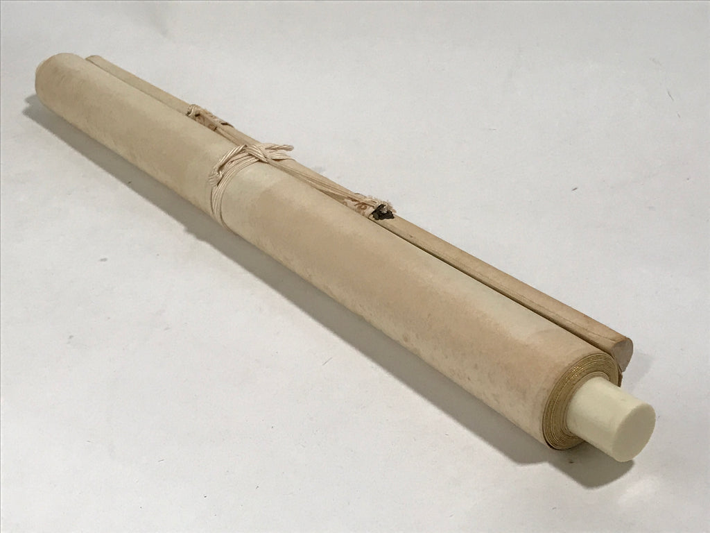 Japanese Hanging Scroll Kakejiku Vtg Takasago Elderly Couple Crane Pine KJ98