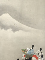 Japanese Hanging Scroll Kakejiku Vtg Tales Of Ise Mount Fuji Ogata Korin KJ101