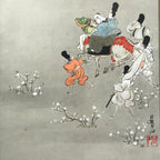 Japanese Hanging Scroll Kakejiku Vtg Tales Of Ise Mount Fuji Ogata Korin KJ101