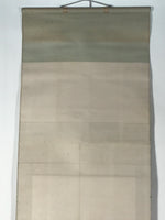 Japanese Hanging Scroll Kakejiku Vtg Trees Rock Boat Landscape Color Green KJ108