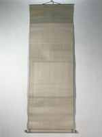 Japanese Hanging Scroll Kakejiku Vtg Trees Rock Boat Landscape Color Green KJ108