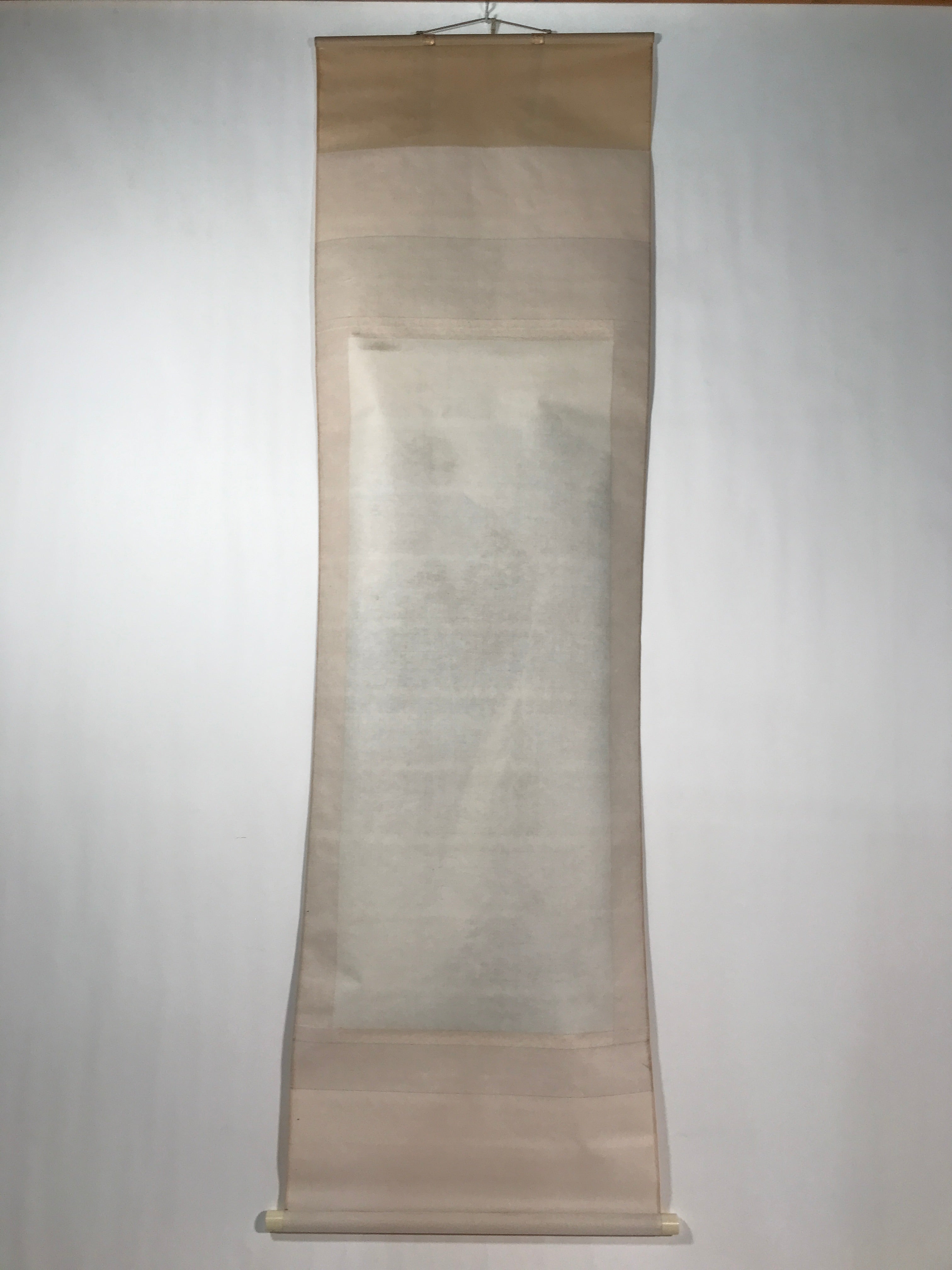 Japanese Hanging Scroll Kakejiku Vtg Waterfall Mountain Tree Sansui Black KJ114