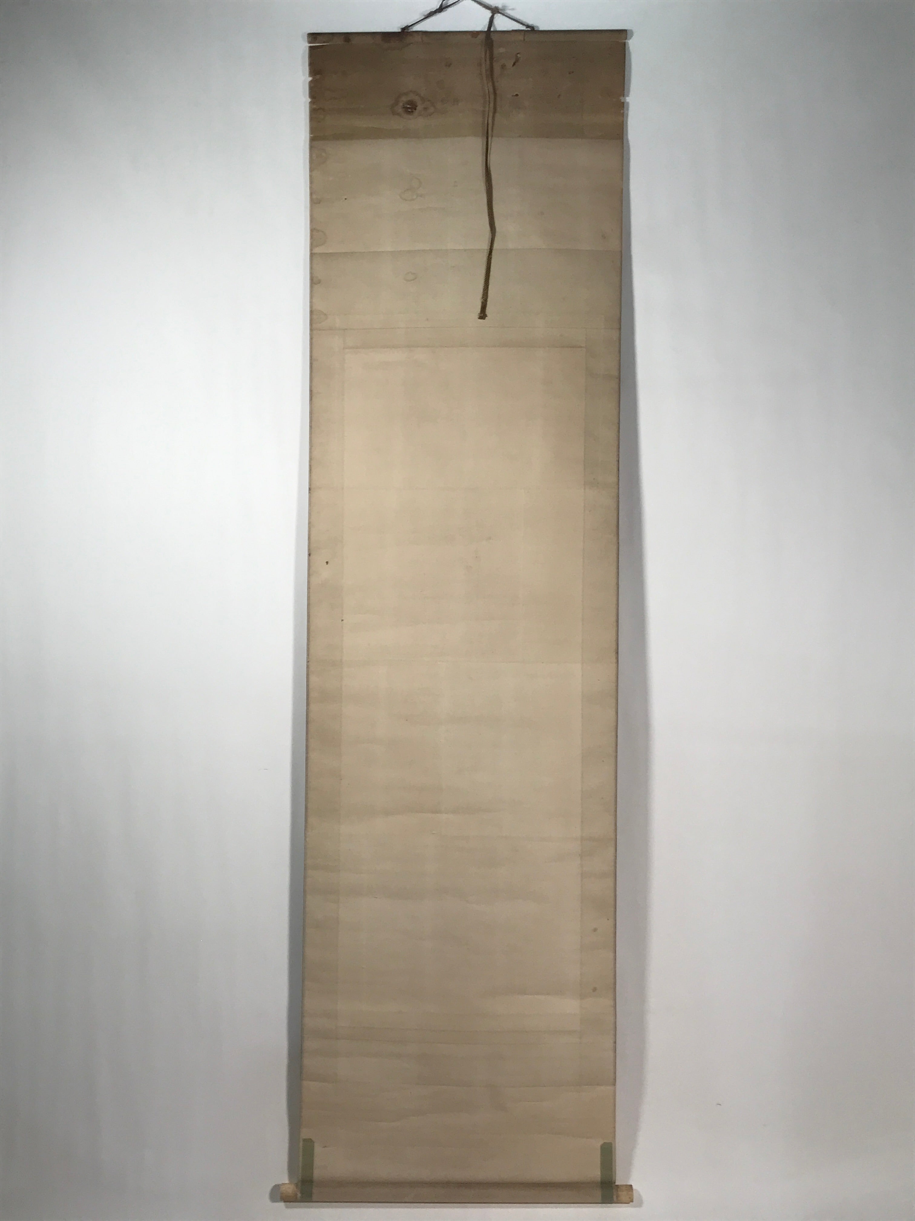 Japanese Hanging Scroll Kakejiku Vtg Waterfall Mountain Tree Sansui Black KJ118