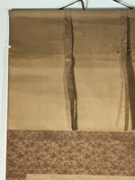 Japanese Hanging Scroll Kakejiku Vtg Waterfall Mountain Tree Sansui Black KJ118