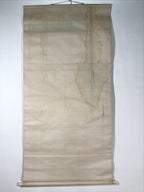 Japanese Hanging Scroll Kakejiku Vtg Waves Rising Sun Fan Shape Color KJ124